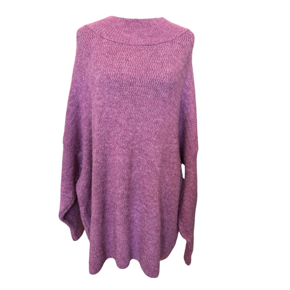 New ~TOPSHOP , NORDSTROM ~ High Neck Long Sleeve Oversized Sweater Size 8-10
